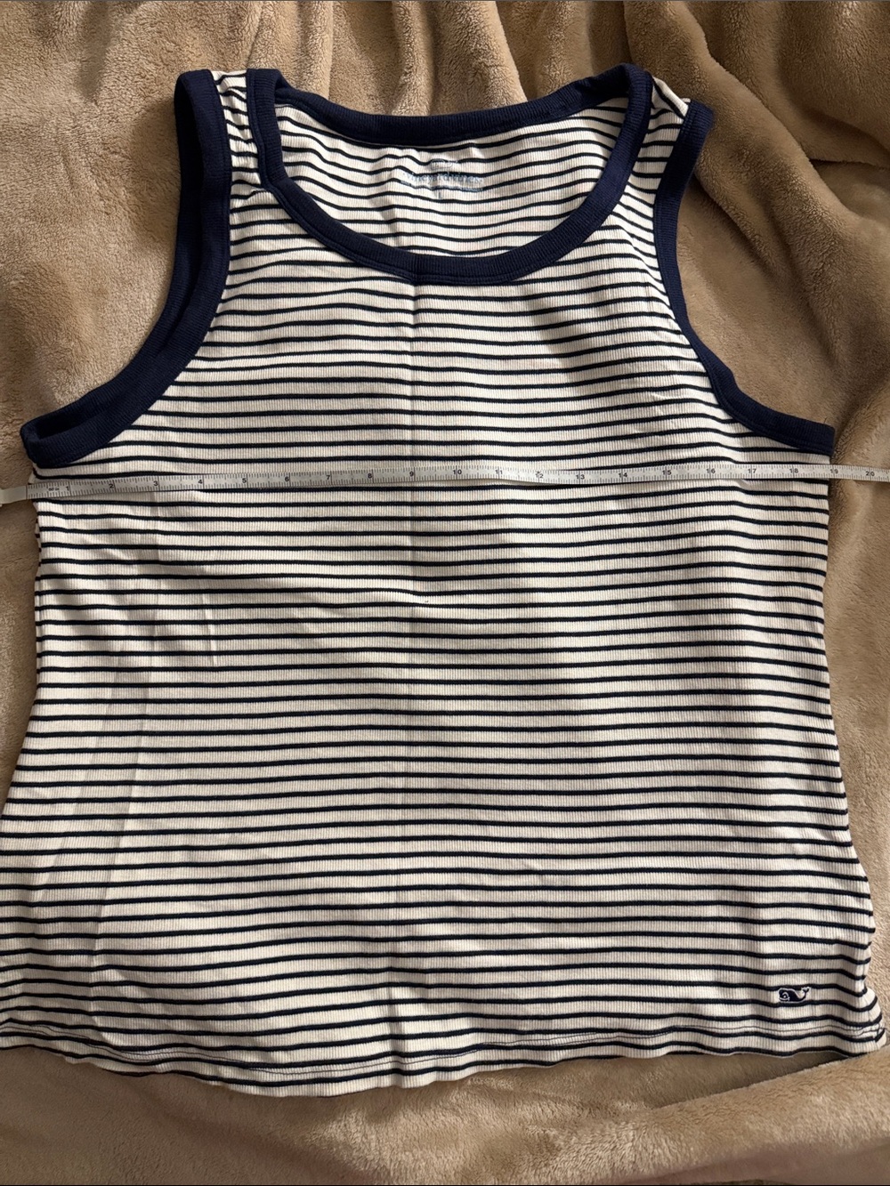 Vineyard Vines Navy & White Striped Ribbed Tank - Picture 5 of 8